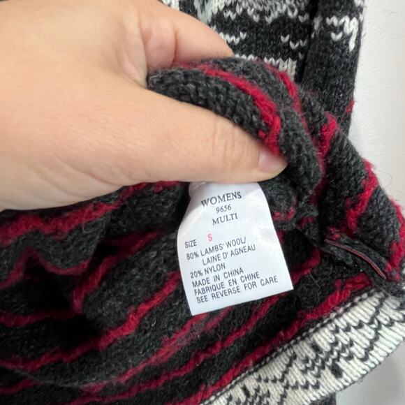Woolrich Fair Isle Wool Blend Knit Sweater Winter Ski Size S - Picture 5 of 7